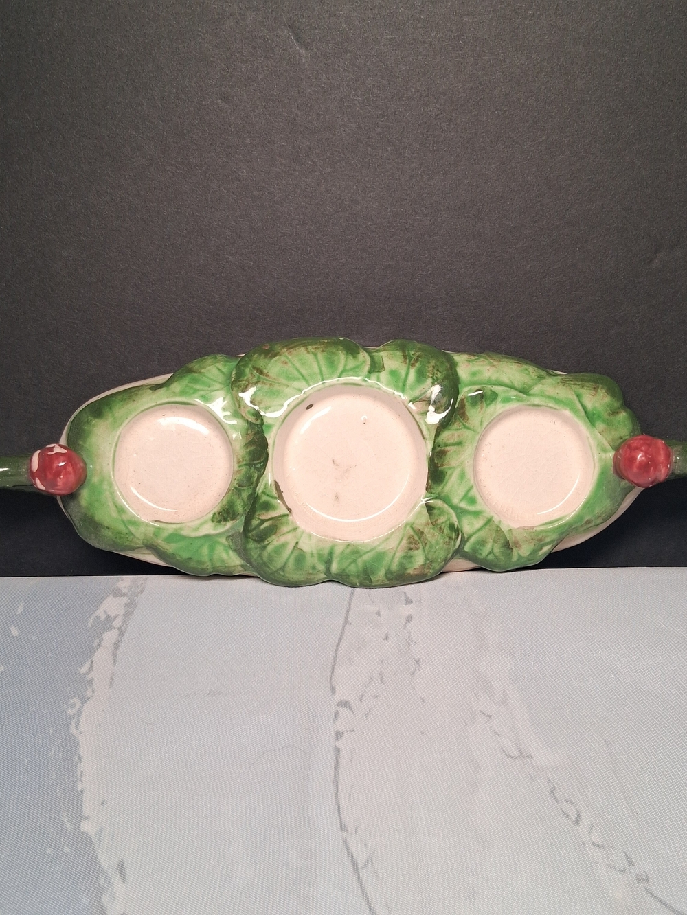 Vintage Shafford China Lilly Pads Condiment S & P Shaker Bottom Tray Only